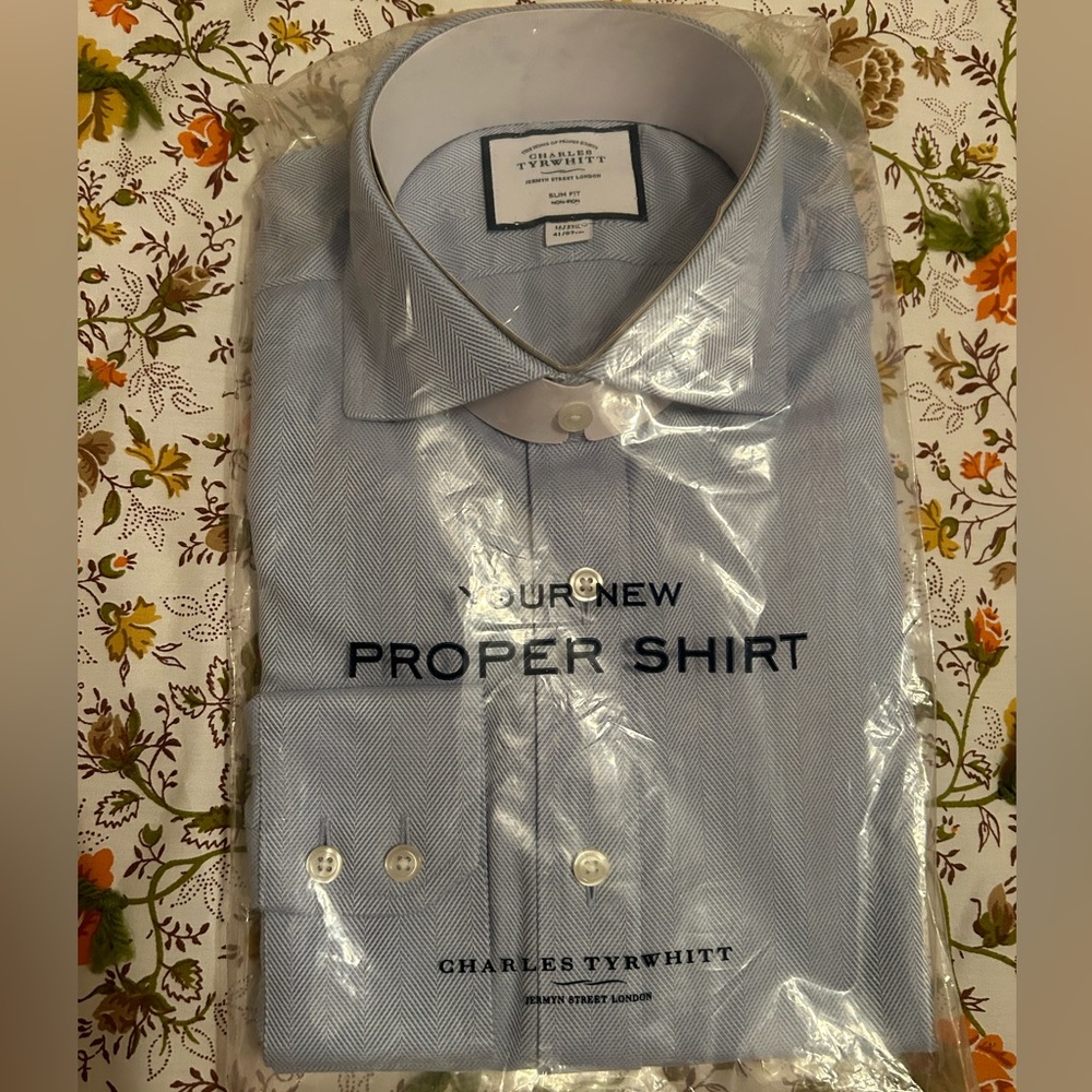 Charles Tyrwhitt long sleeve button polo shirt